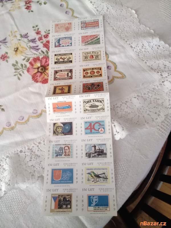 3x aršík zápalkových nálepek 3x aršík zápalkových nálepek