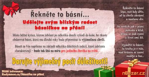 Řekněte to básní - darujte veršované přání Řekněte to básní - darujte veršované přání