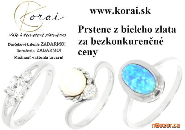 Prstene z bieleho zlata Korai