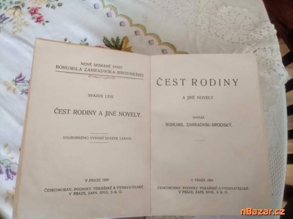 Čest rodiny a jiné novely - staré tisky