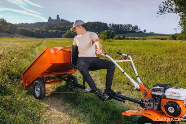 Malotraktor včetně sklápěcího přívěsu