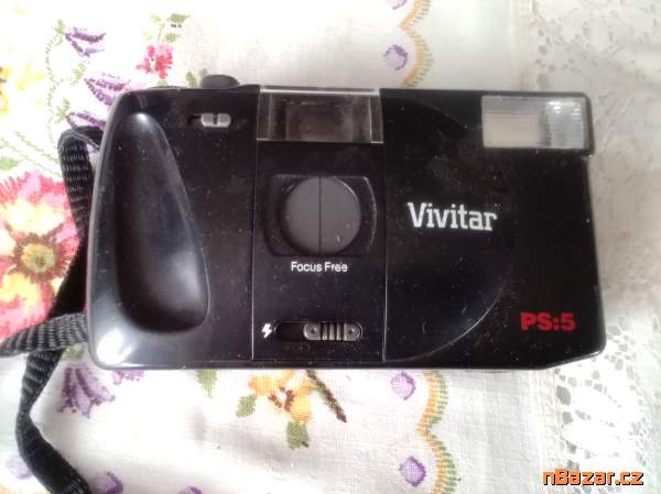 Starý fotoaparát Vivitar PS:5 s koženou brašnou Starý fotoaparát Vivitar PS:5 s koženou brašnou