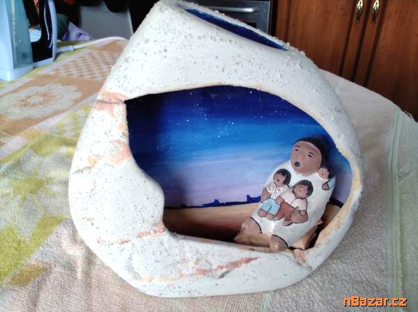 stará, keramická váza na suchou vazbu z Arizóny