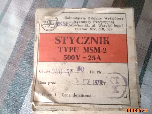 Stykač Typu MSM-2 500 V - 25 A