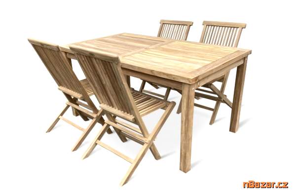 Dřevěná sestava zahradního nábytku teak